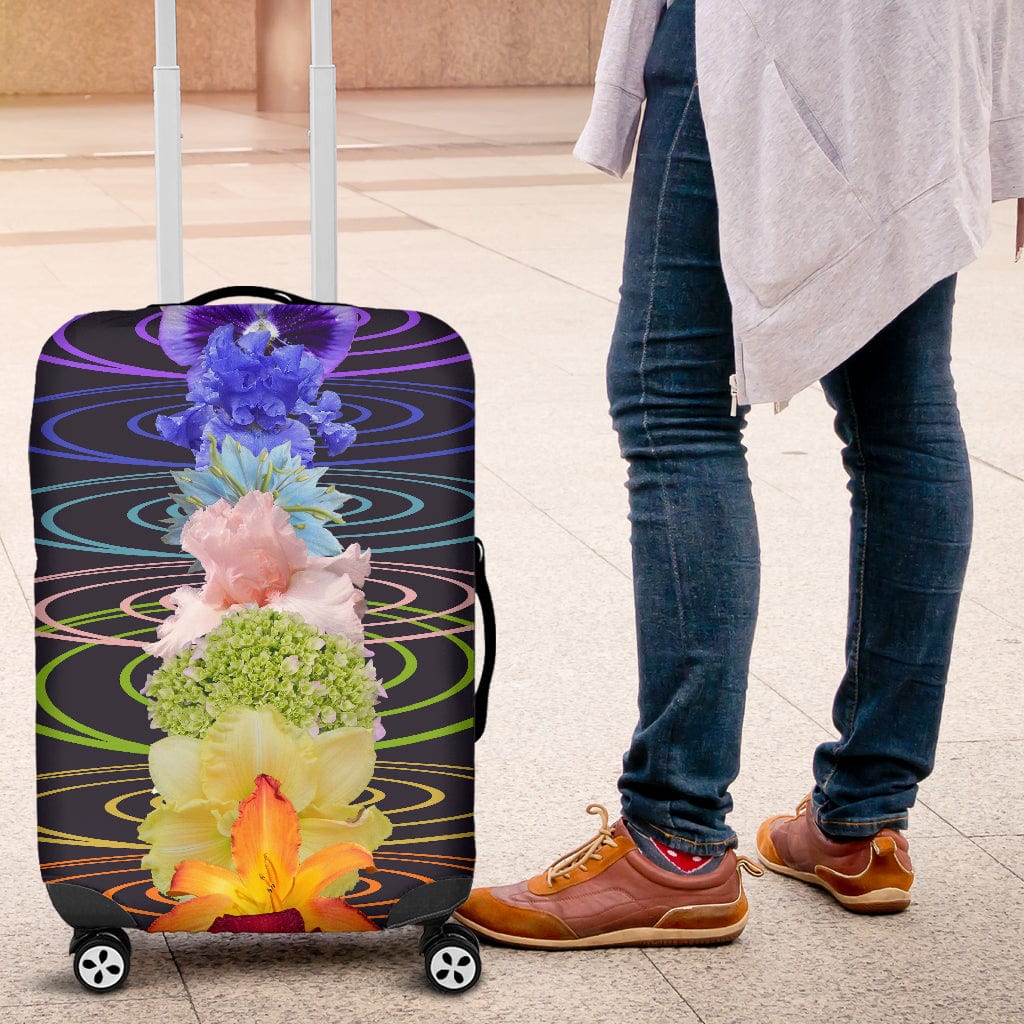 Luggage Cover ~ Chakra Flowers - GiddyGoatStore