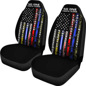Seat Covers ~ No One Fights Alone - GiddyGoatStore