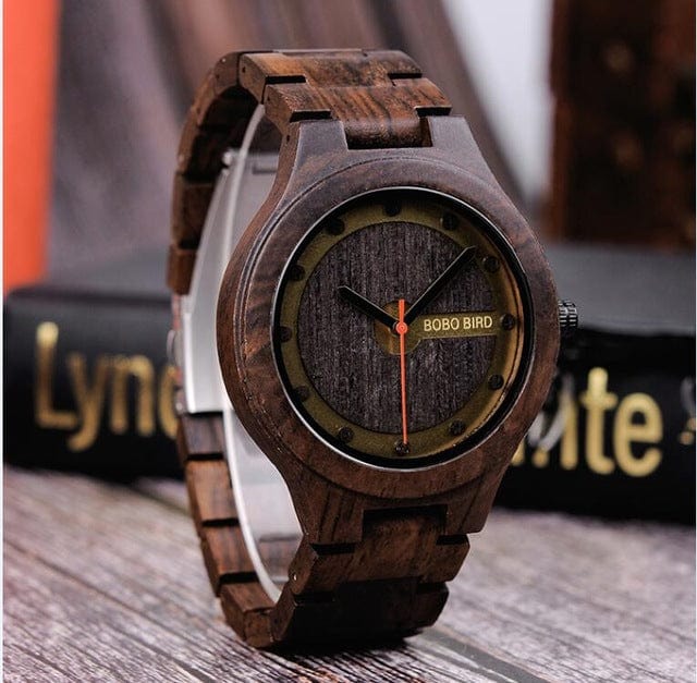 Men's Watch - BOBO BIRD V-Q09  Bamboo Wood Quartz Watches - GiddyGoatStore